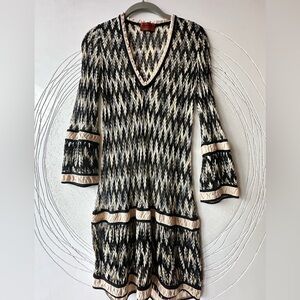 Missoni Short V neck short Dress 3/4 Sleeve